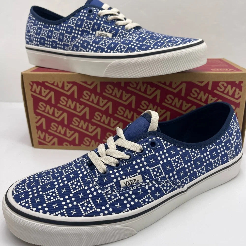 Vans WMNS Authentic Checker Dot Blue Sneakers VN000D7YCJE